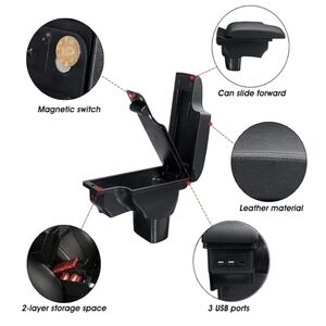 Black Nissan Juke Armrest Center Consolw with USB Ports